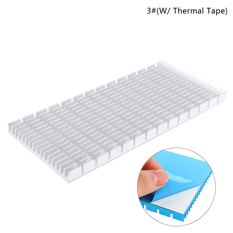 1Pc Heating Panel Heat Sink Aluminum Heatsink Plate Radiator CPU Power Amplifier Radiator 150*65*8MM: C