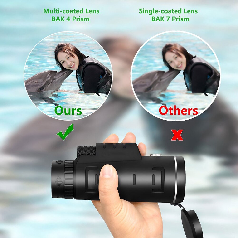 Monocular Telescopes 35x50 HD Monocular Eyepiece Telescope with Smartphone Tripod Mount Adapter for Wildlife Scenery