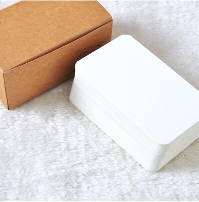 98pcs/lot 7colors blank card Small card Writable card 5.2x8.8cm Message card: White