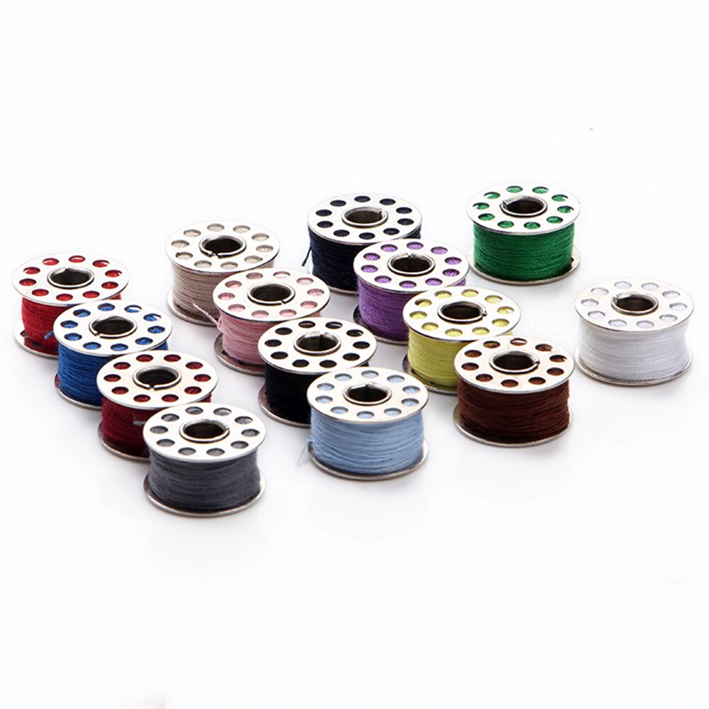 Carretes de plástico para máquina de coser, 25 bobinas de colores para el hogar, accesorios de trabajo hecho a mano, herramientas de costura