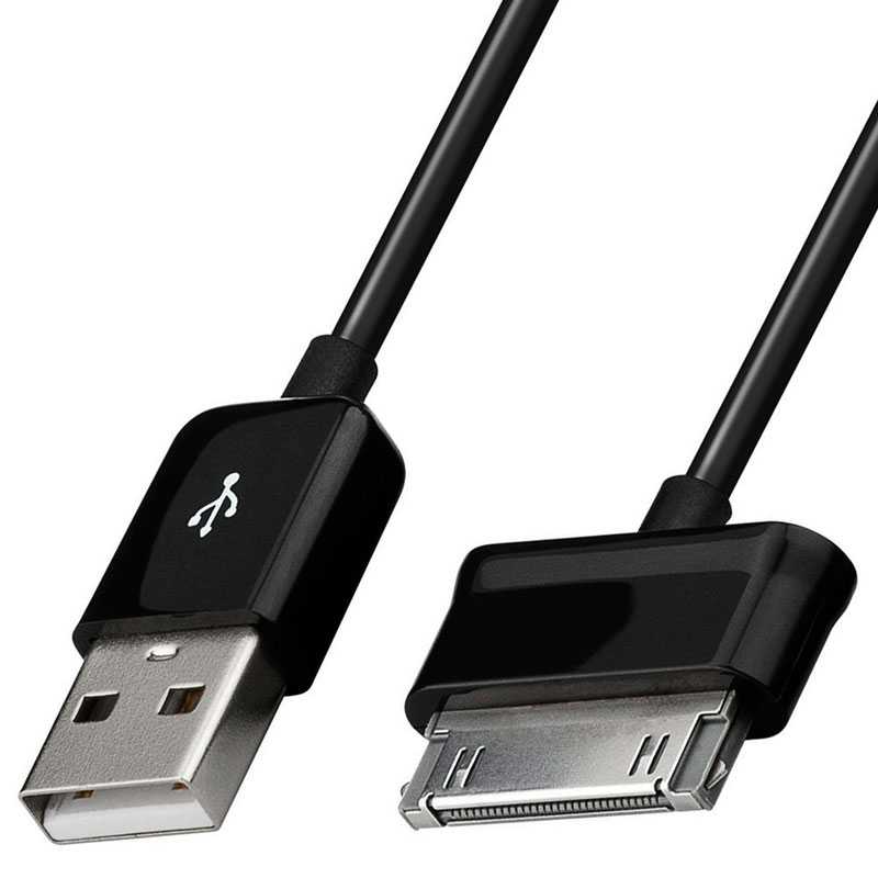 USB Data Cable Chargeur Câble de Données Data Sync Noir pour Samsung Galaxy TAB 2 10.1 P5110 &amp; 7.1 Charger