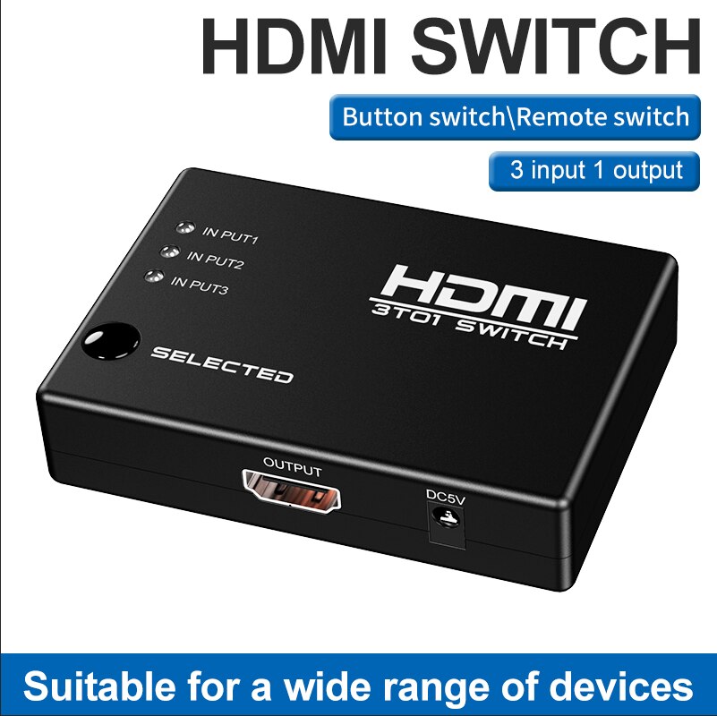 Hdmi Switcher, Afstandsbediening Switcher, 3 In 1 Out Switcher Hdmi Switcher Hd 1.3