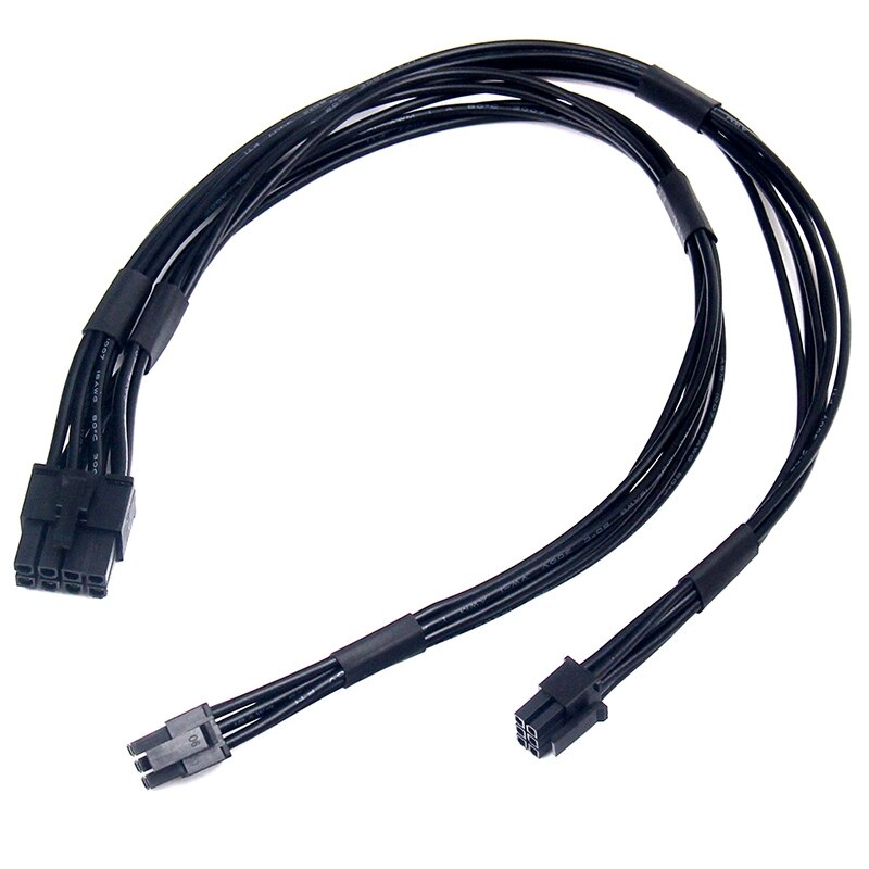 Dubbla mini 6 stift  to 8 stift bild grafikkort strömkabel pci express strömadapter kablar 37cm för pc server