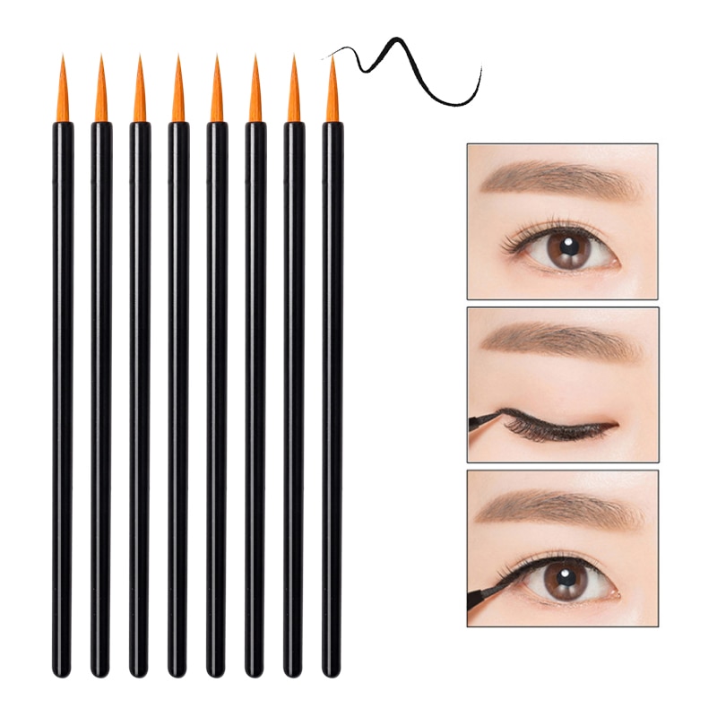 100 Stks/doos Wegwerp Eyeliner Borstels Professionele Wenkbrauw Lip Brush Oogschaduw Tool Lip Eyeliner Borstels Makeup Tools