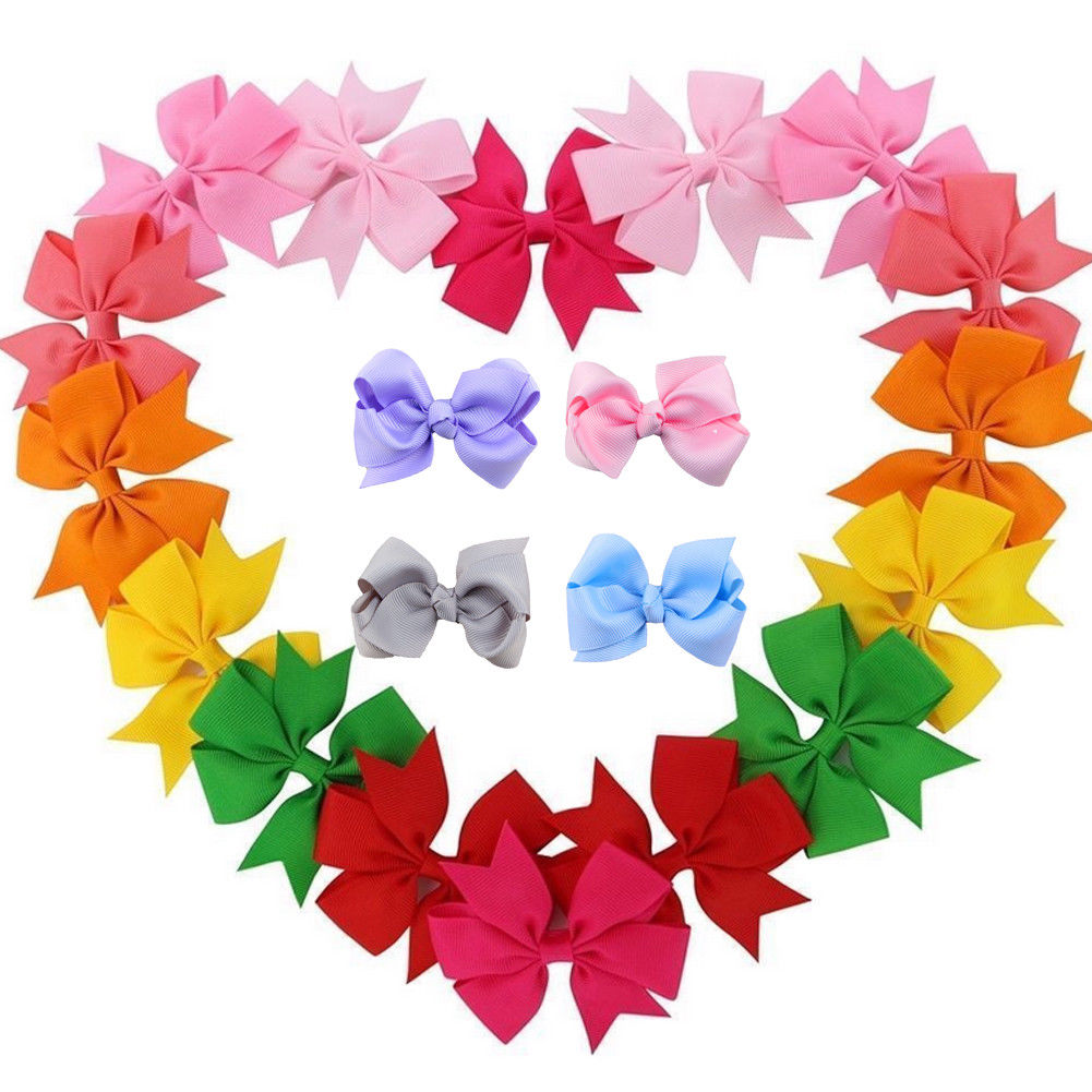 40pc VEEL Baby Meisjes Grote 6 Inch Haarelastiekjes Alligator Haar Clips-Baby Meisje Set