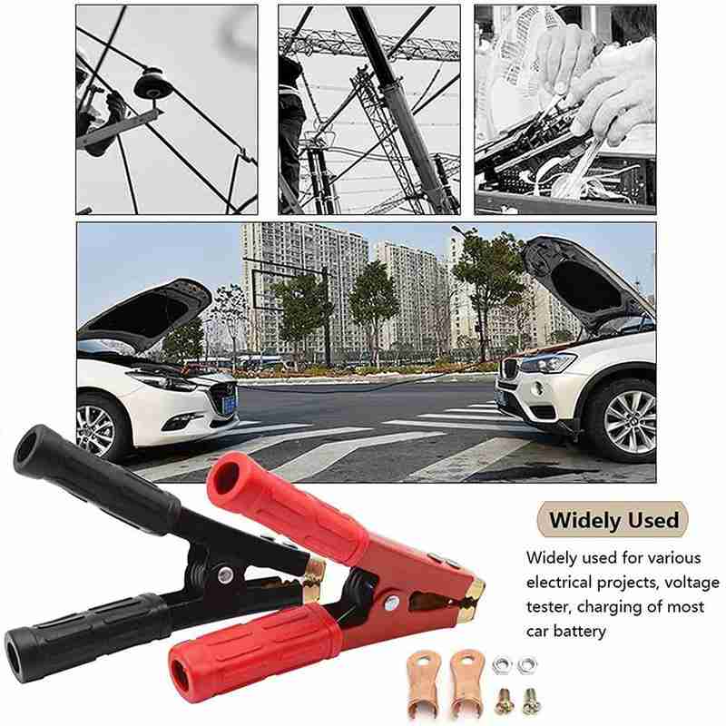 Zipper Alligator Clip Battery Clip Pure Copper Alligator Battery Connector Clip Clip Plastic Charging R0B4