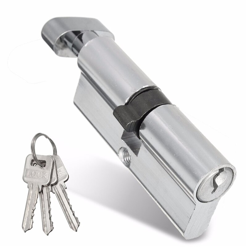 Door Cylinder Biased Lock Security Aluminum Open Lock Cylinder Anti-Theft Entrance Door Lock Cylinder With Keys