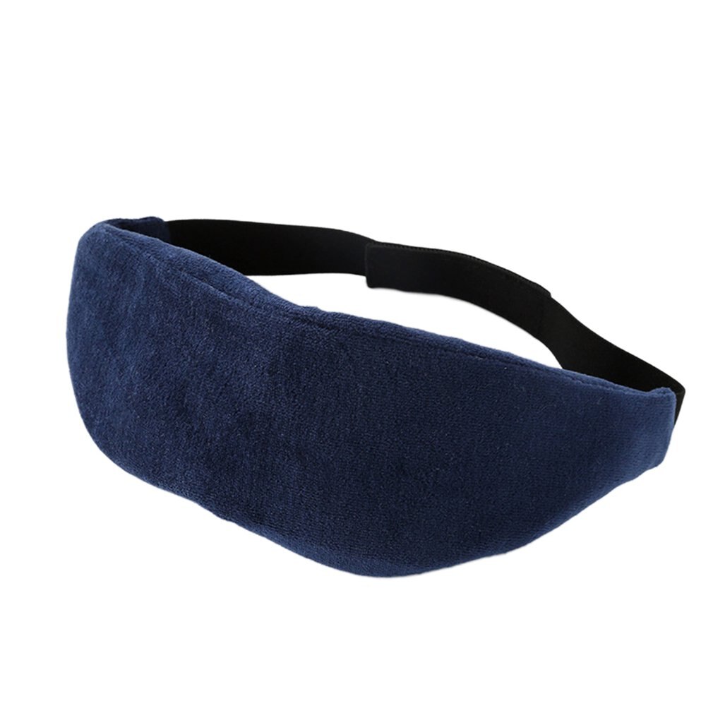 Blackout Oogmasker 3D Traagschuim Slapen Oogmasker Luchtvaart Oogmasker Verstelbare Oogbescherming Lunchpauze Oogmasker: Blauw