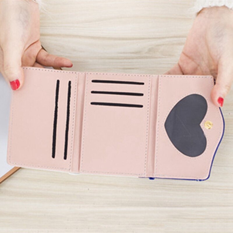 2 stk. dame lille pung sød mønt pung pu spænde håndgreb pung-pink & sort