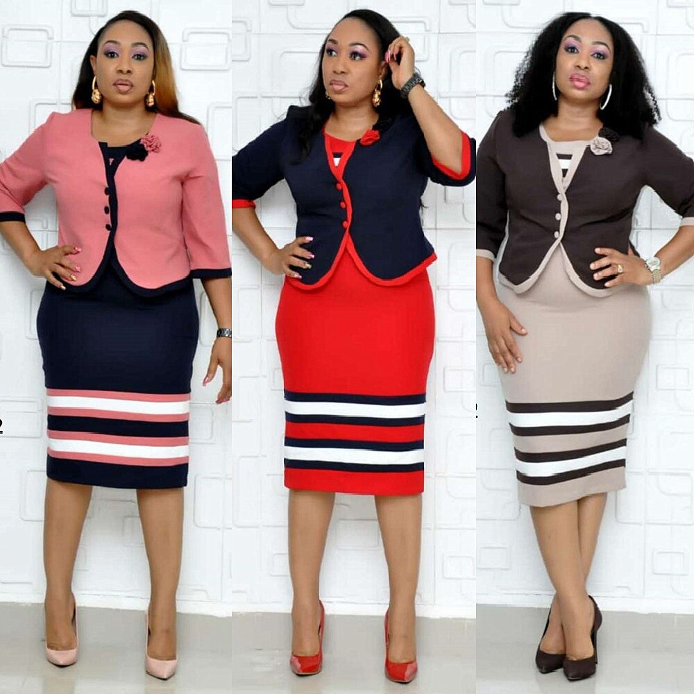 2XL-6XL Plus Größe Afrikanische Kleider Für Frauen Frühling Herbst Elegent Stil Afrikanische Frauen Polyester Midi- Kleid