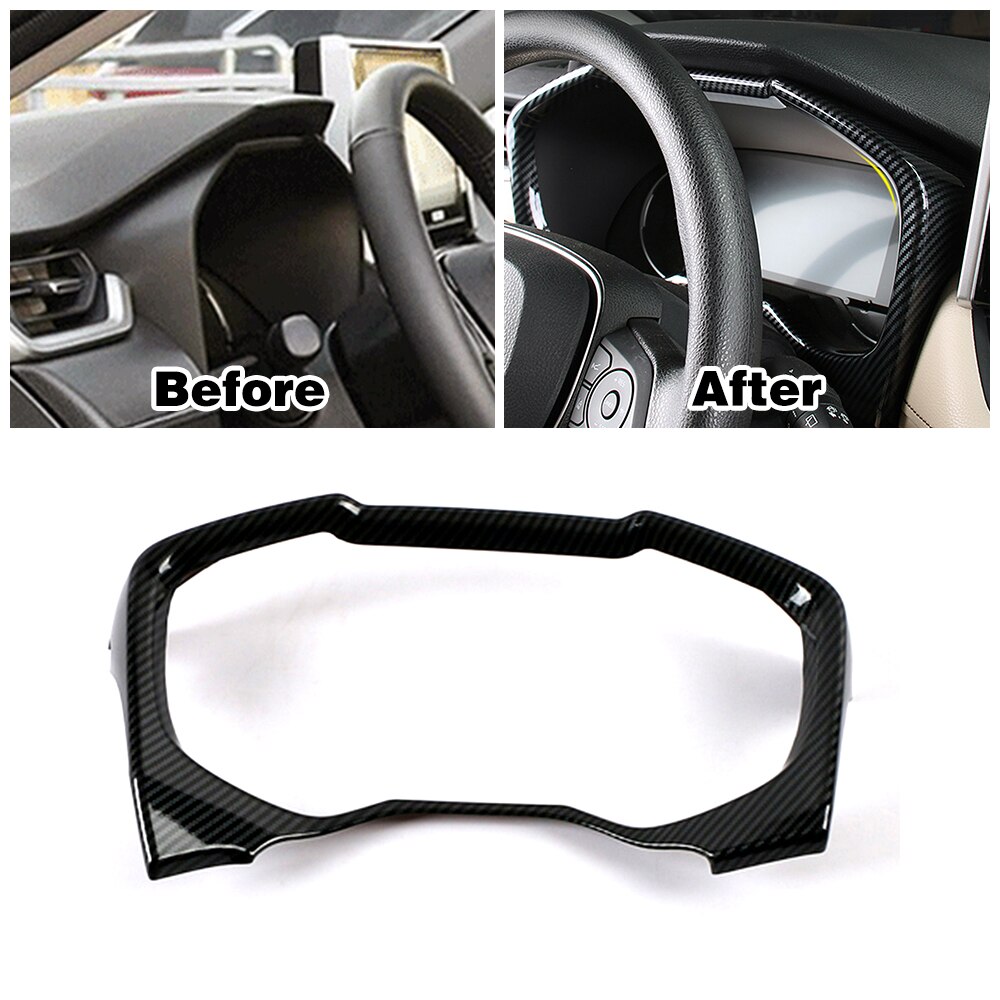 For Toyota Rav 4 Rav4 5 Gen Carbon Fiber Printed ABS Interior Moulding Center Console Dashboard Modify Decoration: Style N