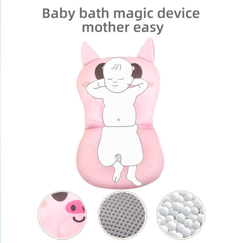 Bébé bain siège Support tapis pliable bébé baignoire coussin et chaise -né baignoire oreiller infantile anti-dérapant doux confort corps coussin