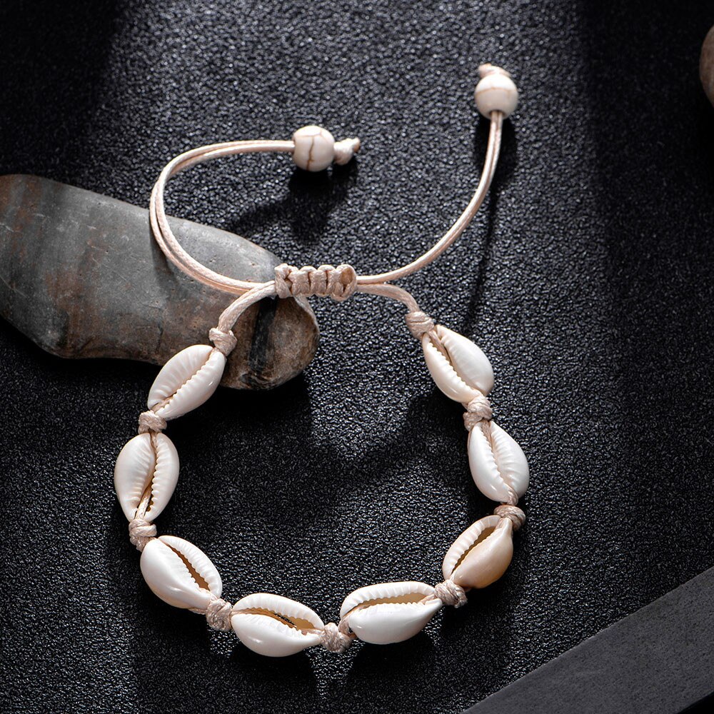Hülse Conch frauen Weibliche Handgemachte hawaiisch Armbinde Fußkettchen Schmuck браслет для женщин Armbinde für frauen