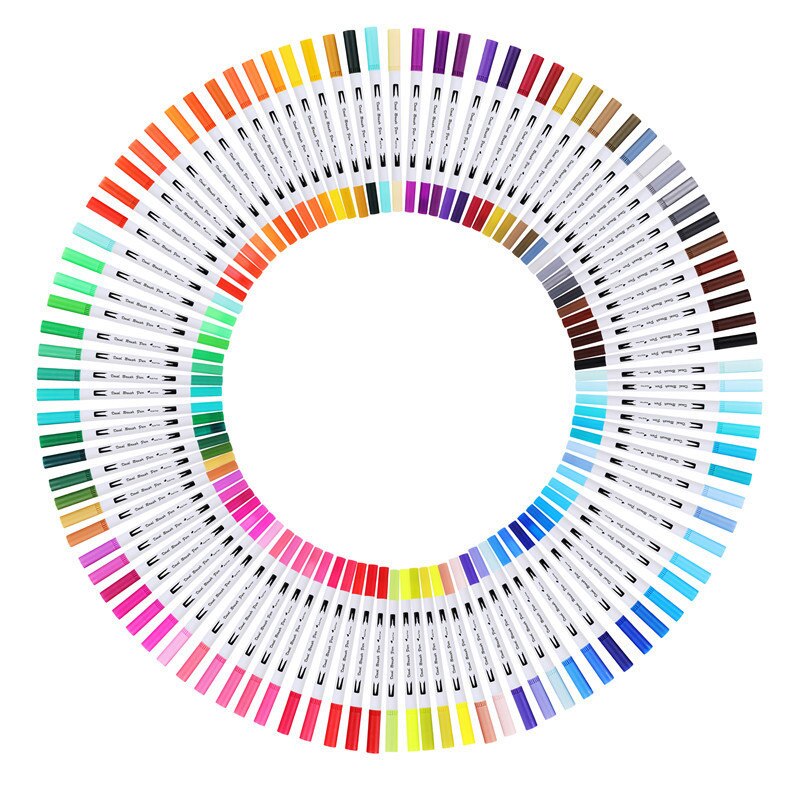FineLiner – stylos marqueurs d'art à double pointe, 12/48/72/100/120 couleurs, pour dessin, peinture, calligraphie, fournitures d'art