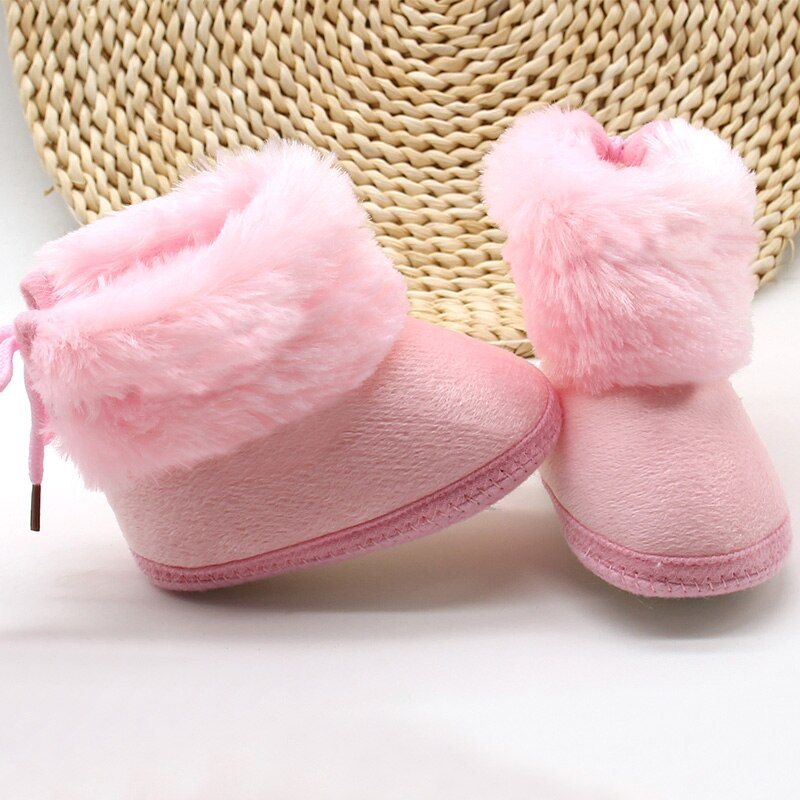 Sweet Baby Winter Snow Boots Anti Slip Thick Warm Baby Girls First Walkers Soft Sole Infant Toddler Footwear Shoes