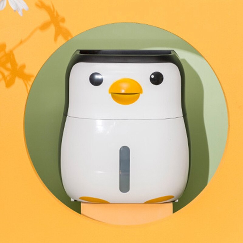 Toilet Paper Holder Penguin Free Punch Paper Roll Holder Tube Toilet Hanging Wall Roll Box Bathroom Product