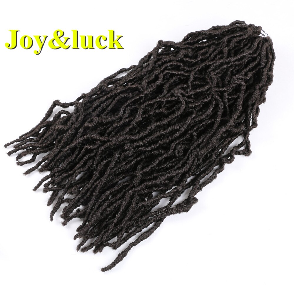 Trenzas de Crochet de Joy & luck Nu Locs, trenzas de pelo sintético de 18 pulgadas para trenzas de mujer