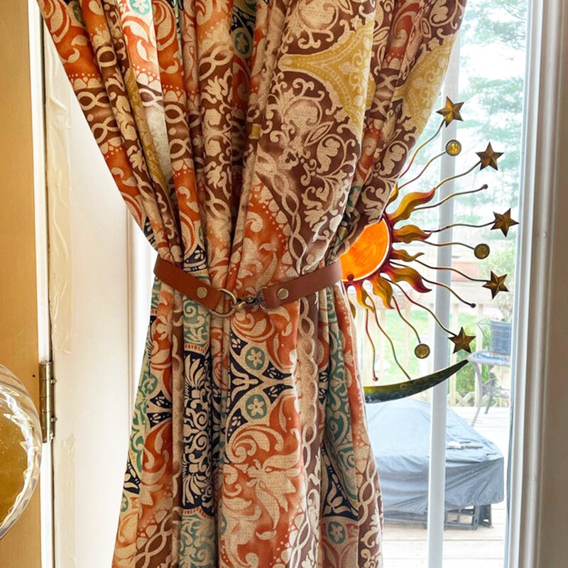 1Pc Lederen Gordijn Tieback Kamer Accessoires Gordijn Houder Clip Katoen Touw Gesp Gordijnen Holdback Home Decor