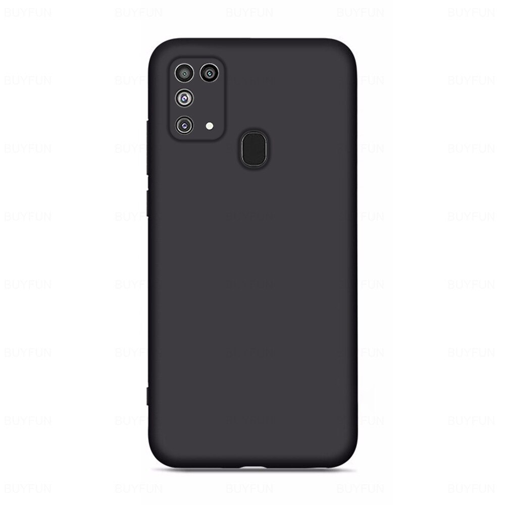 360 liquido cassa del telefono del silicone per Samsung M31 molle della copertura per Samsung galassia M31 M 31 samsungm31 M315F 6.4 di protezione ''coque: M31 / nero