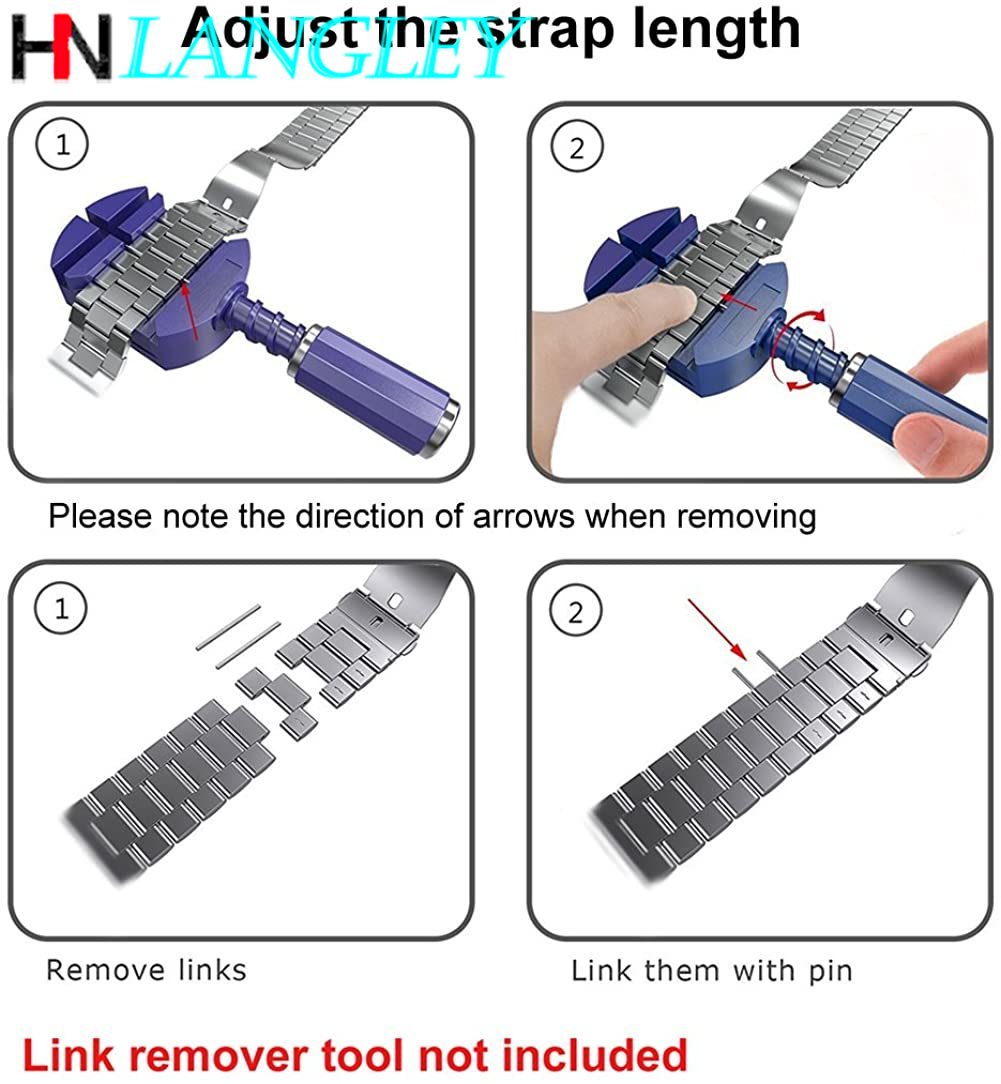 Geborsteld roestvrij stalen horlogeband 18mm/20mm/22mm/24mm/26mm metalen vervangende armband heren dames zwart/zilveren polsband