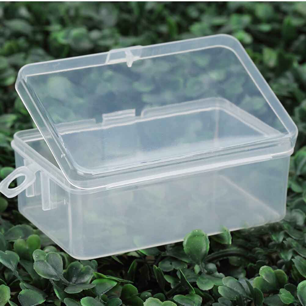 Home Storage R555 Rectangular Small Box Plastic Box Clear Plastic Transparent Packaging Box Packing Box With Cover Hook
