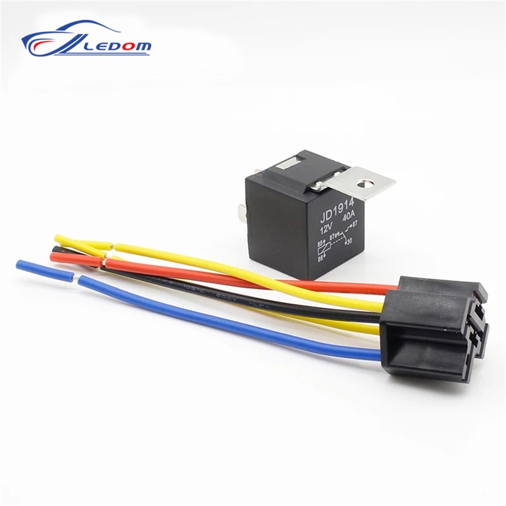 Waterproof Automotive Relay for 12V 24V 4Pin 5Pin 4P 5P 40A Car Relay With Copper Terminal Auto Relay Socket