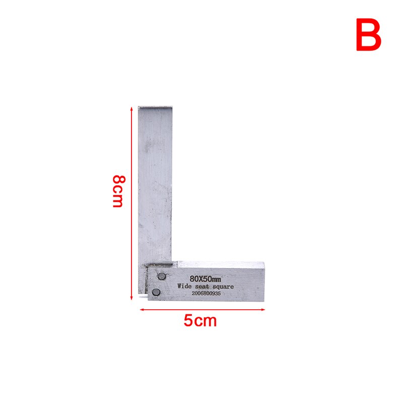 90 Degree Right Angle Precision Ground Steel Angle Ruler Gauge Protractor: Brown