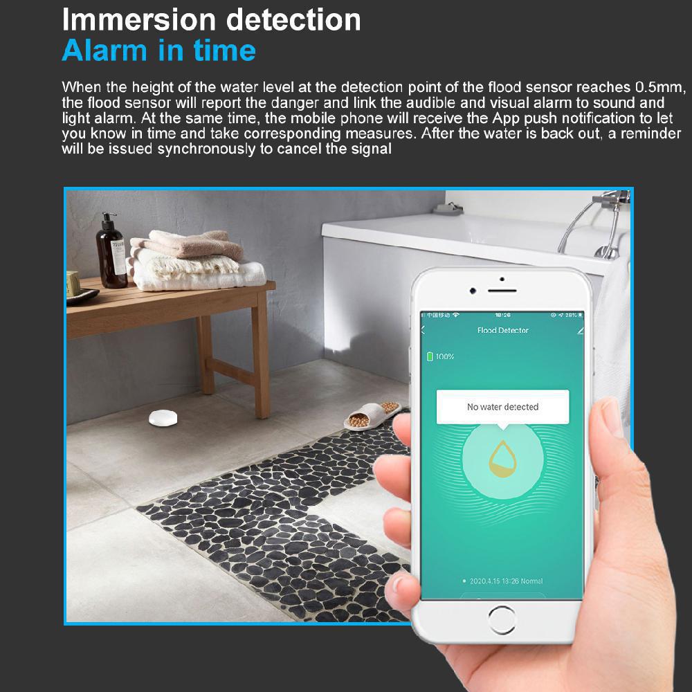 Smart WiFi Water Leakage Leak Detector Alarm Wireless Flood Leak Sensor