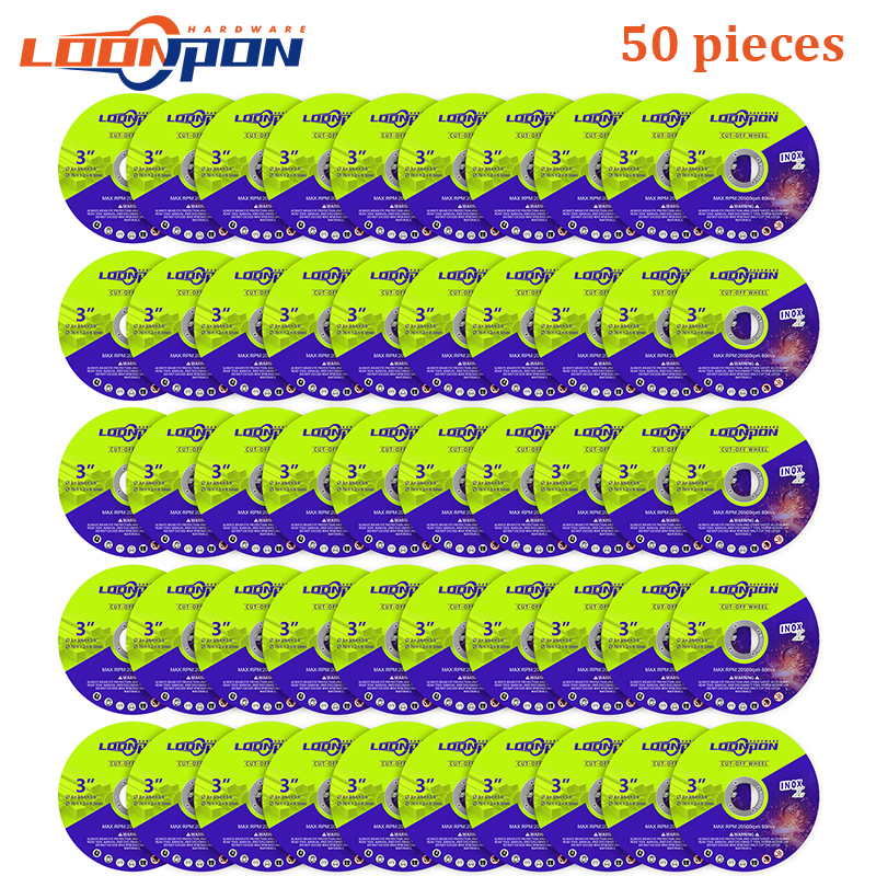 Loonpon 3 Zoll/75 mm Metall-Trennscheibe, Trennscheiben, Kreissägeblatt, Schleifscheiben, Winkelschleifer, Rad für Edelstahl: Gelb