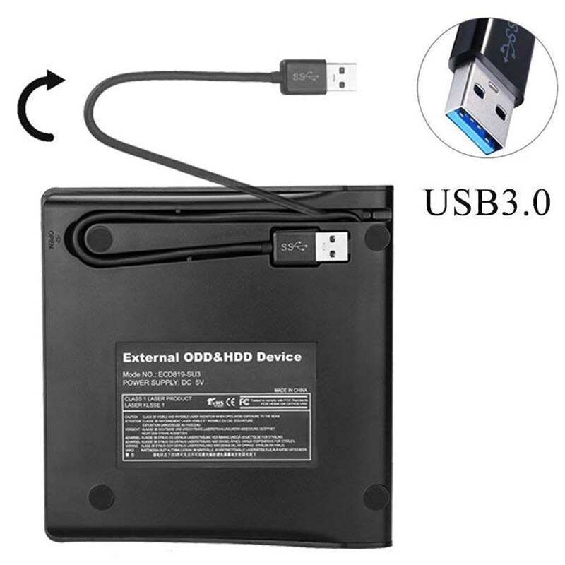 Usb 3.0 Slim Externe Dvd Rw Cd Writer Brander Reader Speler Optische Drives Voor Laptop Pc