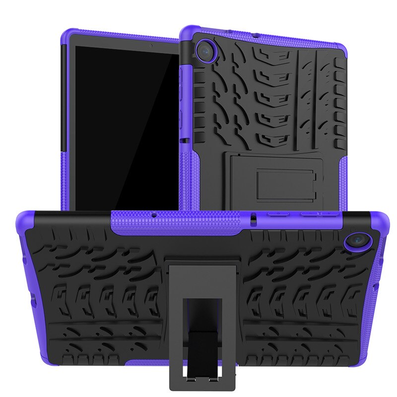 Veske for lenovo tab  m10 fhd plus 10.3 tb-x606f tb -x606x smart cover hybrid panser kickstand hardt stativ veske for lenovo  m10 plus: Lilla