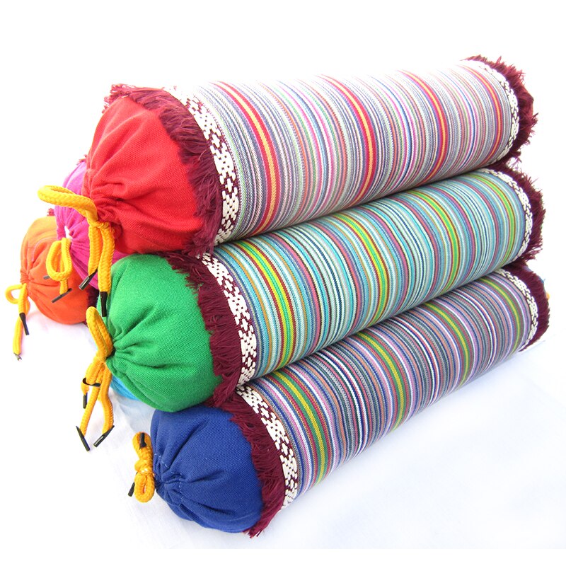 Nueva almohada Cervical, almohada para cuidado a rayas de algodón grueso de alforfón, fisioterapia, almohadas de tracción en el cuello para dormir, chaqueta lavable
