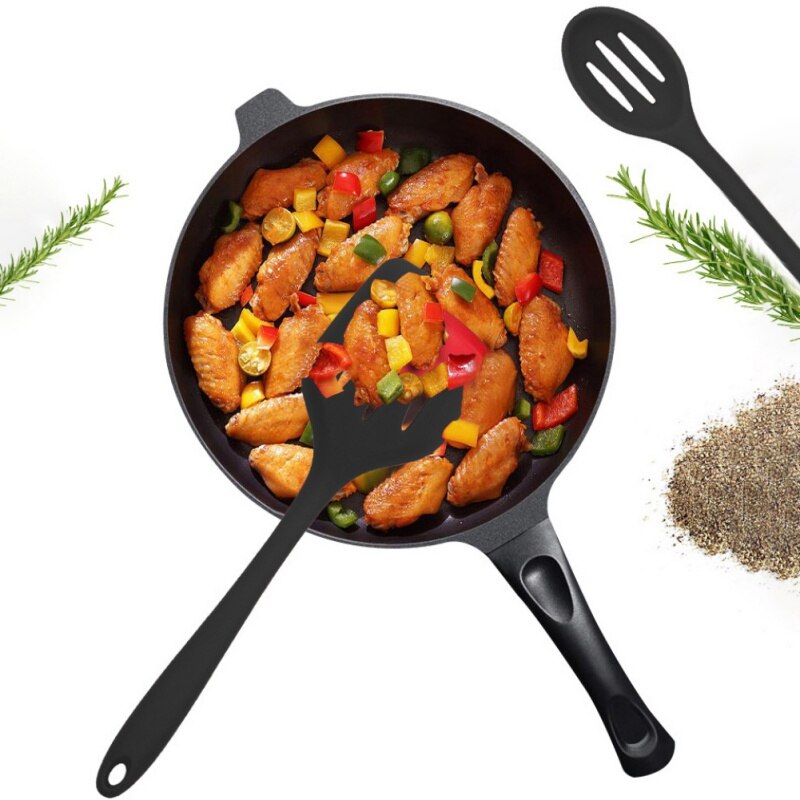 11/10pcs Heat Resistant Silicone Cookware Set Nonstick Cooking Tools Kitchen Baking Tool Kit Utensils Non-stick Spatula Spoon Br