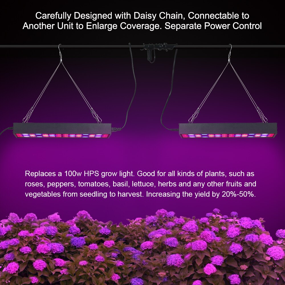 LED Grow Light Panel 30W Venesun Full Spectrum with IR & UV Plant Growing Lamps for Indoor Plants Hydroponic Greenhouse