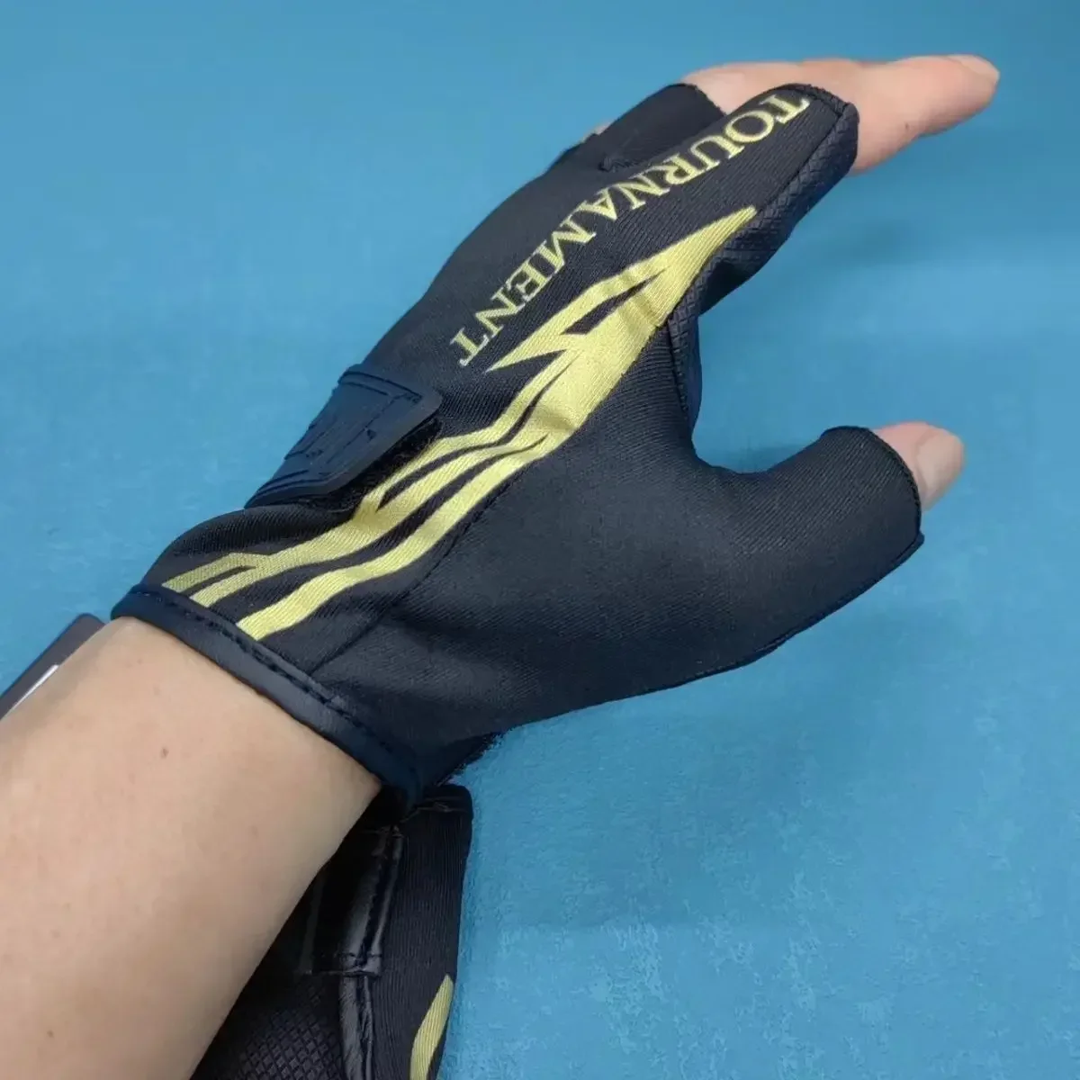 Märkesfiskehandskar för män halkfria, andningsbara, snabbtorkande, mjuka mesh-handskar med tre fingrar, m, l, xl