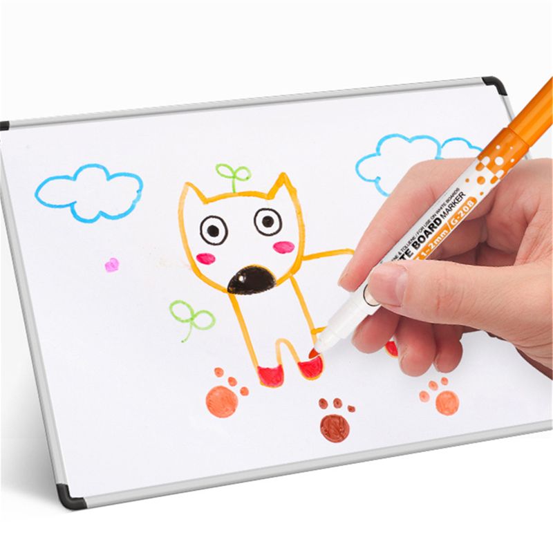 Magnetic Dry Erase Markers (8 Pack) Low Odor White Board Markers with Erasers for Kids Teacher Supplies for Classroom Work on