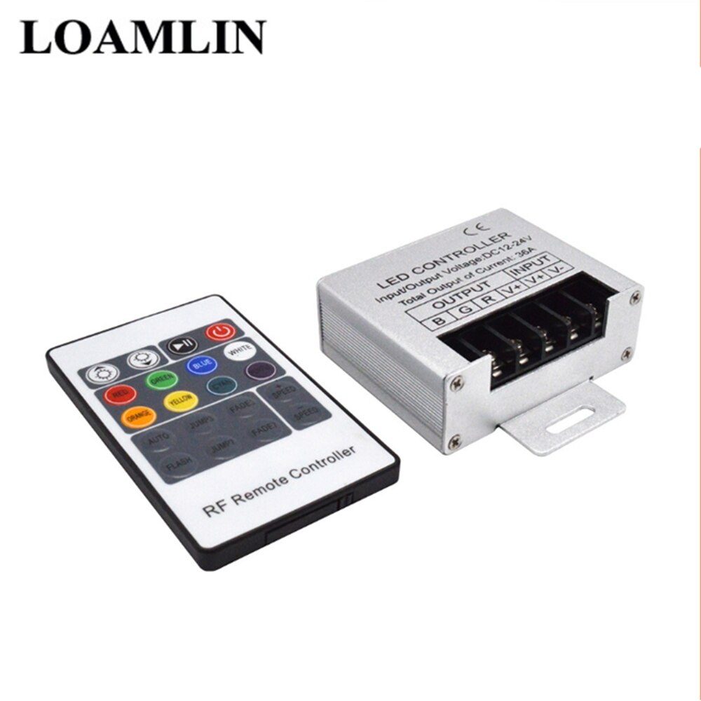 RF Remote RGB Led Controller 36A 360W DC12-24V 20keys Remote Controller for 3528 5050 RGB LED Strip Lights