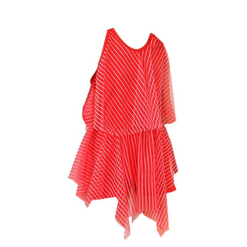 children's swimwear 65-90 kg big children's one-piece striped skirt beach swimwear Suitable for cute girls swimming