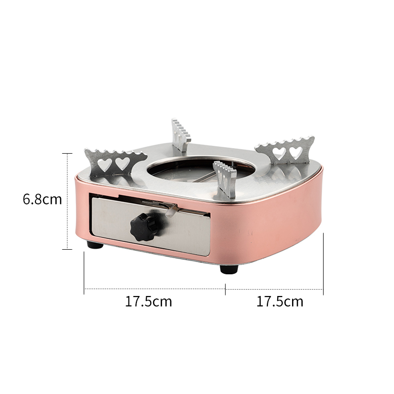 Marmite militaire dorée en acier inoxydable, petite marmite sèche coréenne, base spéciale pour cuisinière à alcool, Pot à soupe à gaz: Alcohol heater-B