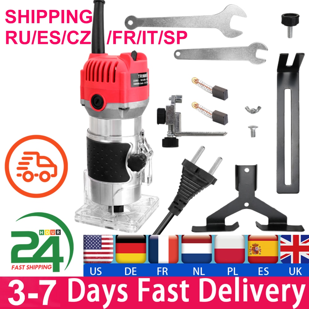 220v 800w träfräs elektrisk trimmer 30000r/ min elverktyg elektrisk trimmer fräsmaskin träverktyg träbearbetning