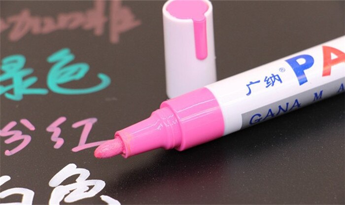 68Pcs Waterdichte Permanente Vette Verf Marker Pen Autobanden Loopvlak Cd Metalen Hout Schilderen Graffiti School Kantoorbenodigdheden: Pink marker 68pcs