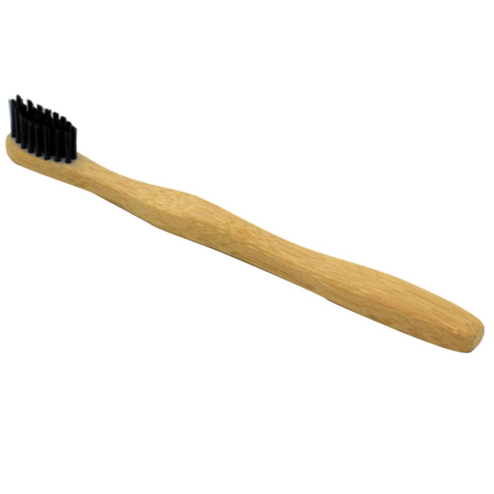 Anti Bacteriële Bamboe Kinderen Manual Home Veiligheid Zachte Kids Tandenborstel Biologisch Afbreekbaar Mondhygiëne Eco Vriendelijke Reizen: black