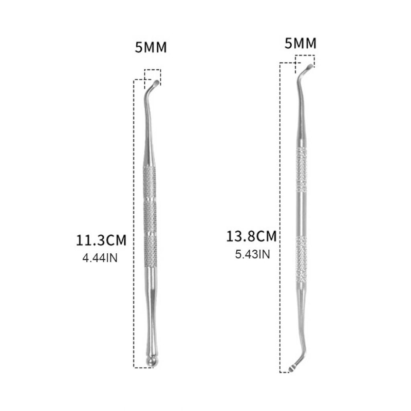 Ingrown Toenail Lifter Stainless Steel Double-ended Single-end Cuticle Lifter Dead Skin Remover Manicure Cleaner Care