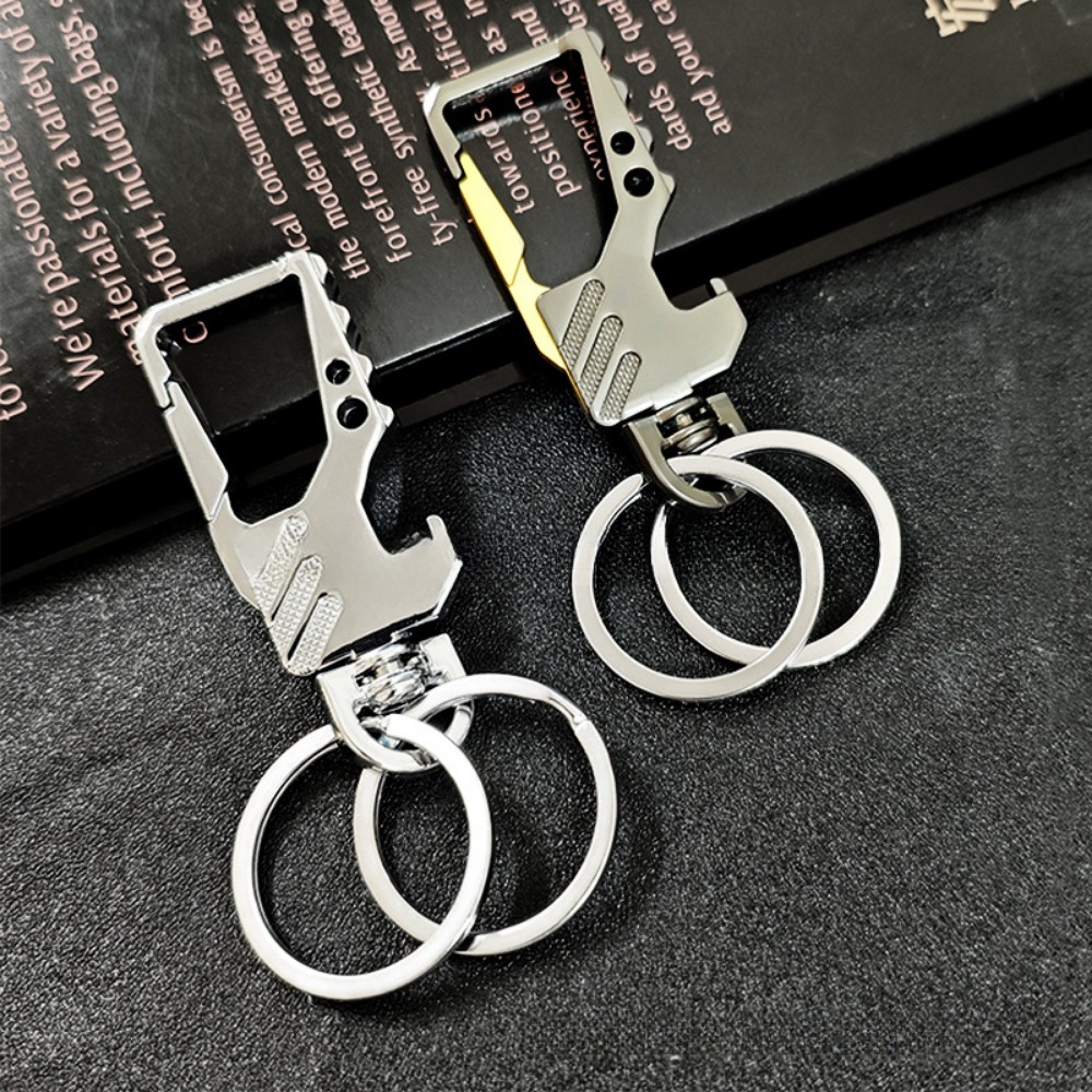 Chaveiro de gravidade multifuncional masculino com abridor de garrafa acessórios chave chaveiro do carro pingente abridor de banquete de casamento presente