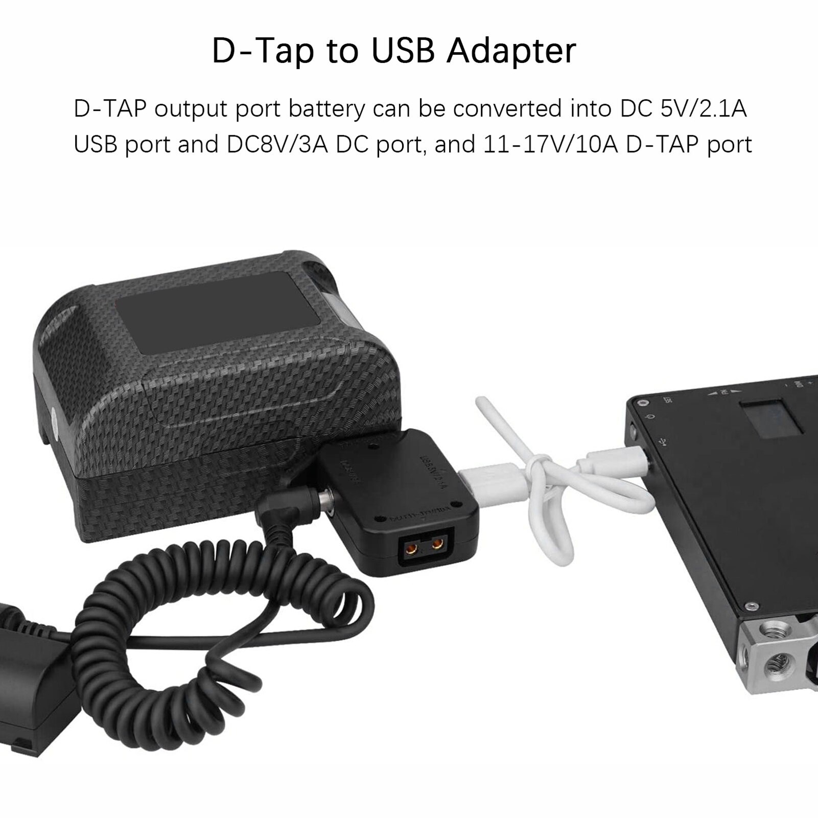 Kleine D‑tap Naar Usb/Dc Power Converter Adapter Connector Voor V‑lock Camera Batterij