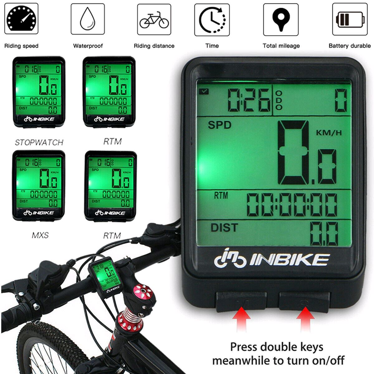 Waterproof Bicycle Computer Bike Speedometer Wireless Bike Computer Cycling Odometer MTB Stopwatch Bicycle Computer Speedometer