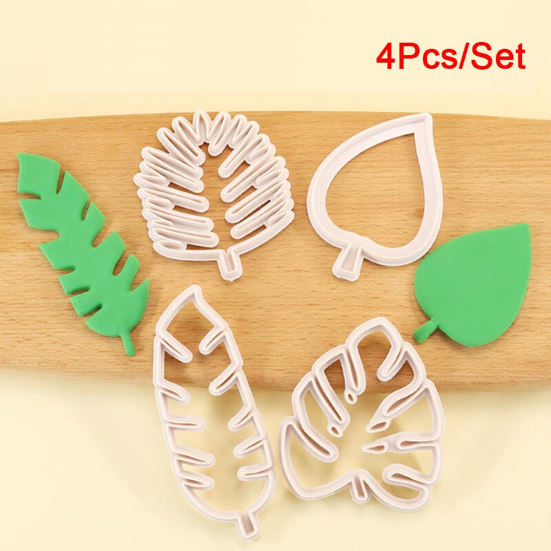 Maple Leaf Plunger Fondant Mold Cutter Cake Cookie Decorating Fondant Cookie Cutter Diy Keuken Bakken Cake Decorating Gereedschap: Set 6