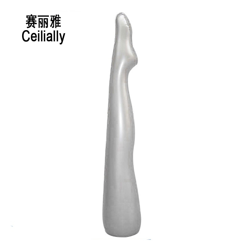 Inflatable PVC Mannequin Single Leg Female Mannequin Dummy Torso Legs Model Show Inflated Model Sock Display Props