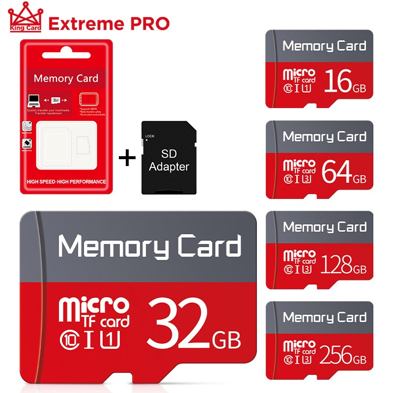 High speed microsd memory cards 16 GB 32 GB 64 GB 256 GB cartao de memoria class 10 micro sd card TF card for free adapter