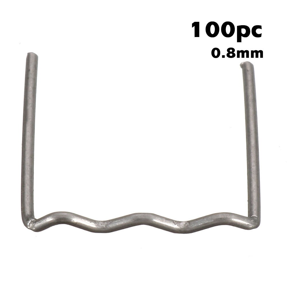 100pcs Car Bumpers Plastic Welding Machine Repairing Waves Staple Welding Wire Plastic Welders Studs Repairing Machine Mending: waves 0.8mm
